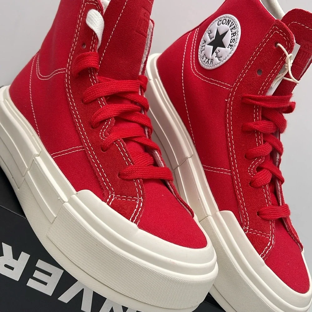 Converse WMNS CTAS CRUISE HI RED/EGRET/BLACK A08284C Platforms Sneakers - Picture 7 of 16